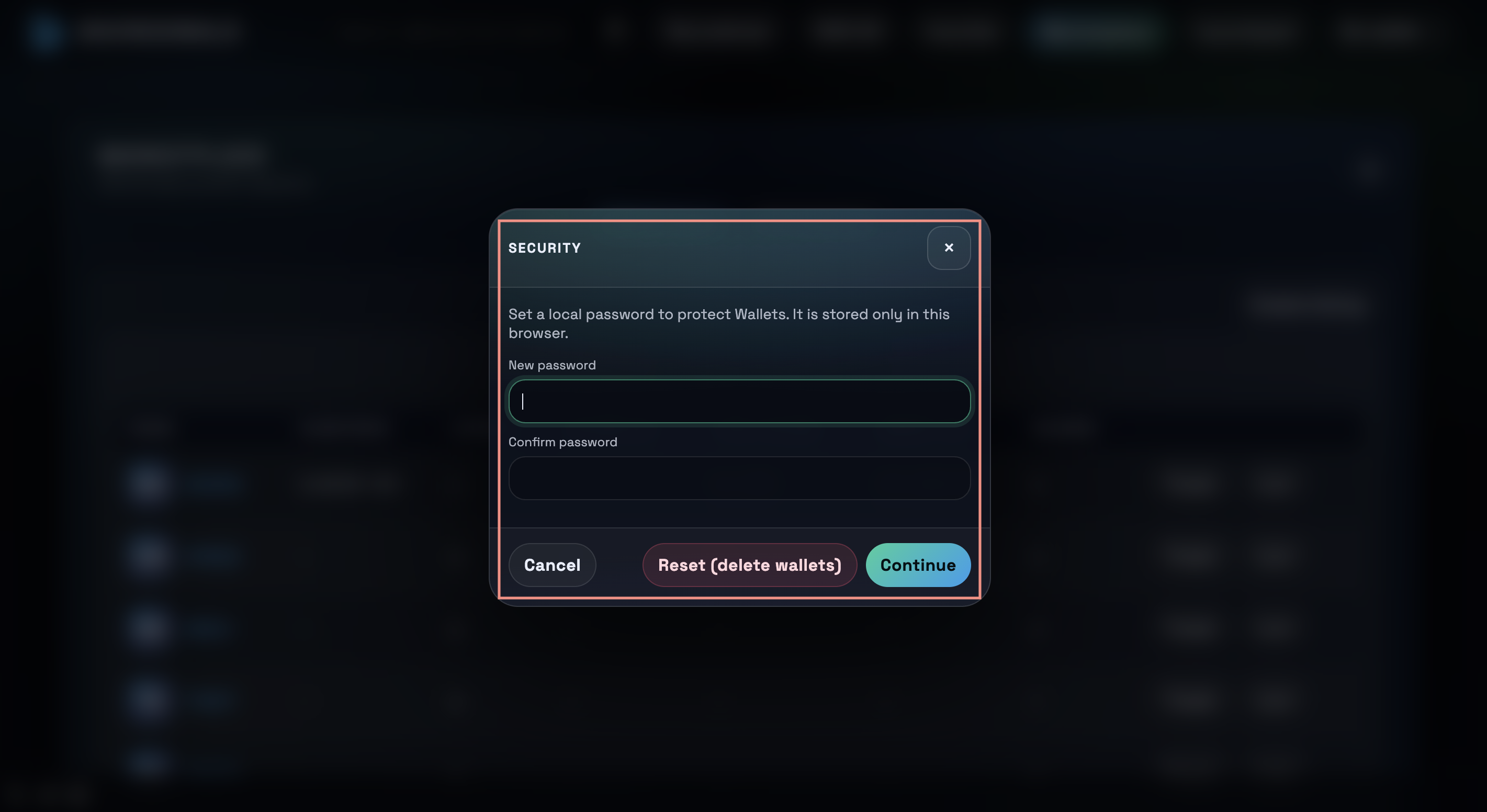 Create wallet step 3